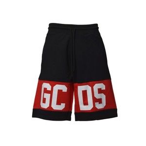 Gcds Black Cotton Band Logo Bermuda Shorts - NWT